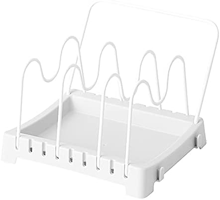 Ingvy кујна мултифункционална решетка за складирање вок -тенџере за складирање на капакот за складирање на табла за табли за табла