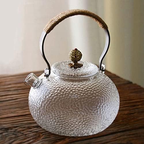 Zerodeko кампување котел Кинески чај сет стаклен чајник лабав чај стакло сад со рачка прелива над кафе чај сак-котел за домашна канцеларија