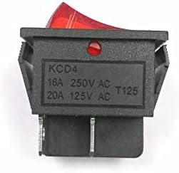 10 парчиња 7KC-0002 прекинувач за прекинувач на бакар на бакар 4 пинови 2 позиции прекинувач со LED светло 25 * 31,8 * 28,7 mm