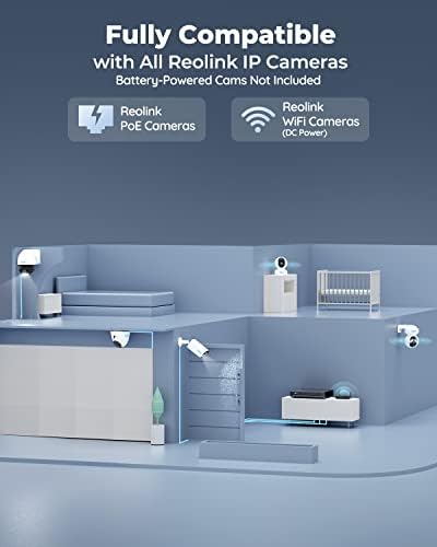 Reolink 4K POE Security Camera Camera, IP Outdoor Cameras 4x Duo 2 POE со двојни леќи 180 ° дијагонален пакет 4X RLC-811A со 5x оптички зум и