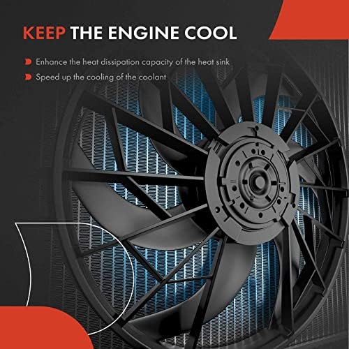 Собрание на вентилаторот за ладење на радијаторот на моторот A-Premium, компатибилен со Ford Fusion 2017-2019 & Lincoln MKZ 2017-2020,