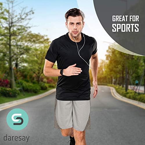 Атлетски шорцеви на Daresay Mens со џебови, тренингот со активни шорцеви за перформанси - 5 пакувања