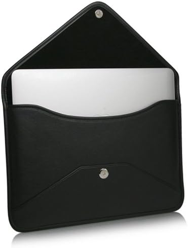 Boxwave Case Компатибилен со LG Gram 15 - Елита кожна торбичка за месинџер, синтетички кожен покритие дизајн на пликови за дизајн на LG Gram