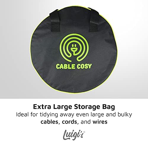 Луиџи - кабелска пријатна торба, за кабли за мрежи, караван, алатки, кабли за скокач и опрема за градина. 40 см во дијаметар.