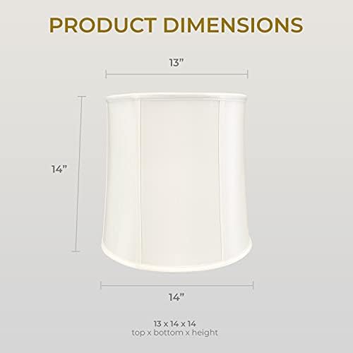 Royal Designs, Inc. Основна сенка на тапанот за ламби, бела, 13 x 14 x 14 , BS-719-14WH