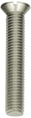 Мали делови 18-8 завртка за машина од не'рѓосувачки челик, обична завршница, рамна глава, слотен диск, се среќава со ASME B18.6.3, 2-1/2 Должина, делумно навојна, 1/2 -13 UNC нишки