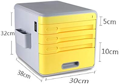 Кабинети за датотеки со датотеки за шкафче за датотеки 4 слоеви фиока за лозинка тип жолто/светло сина/портокалова/темно сина боја