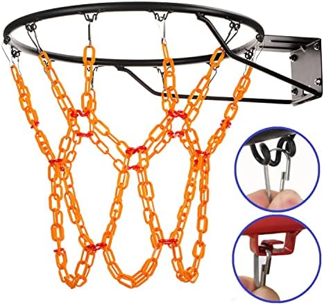 Замена на кошаркарска мрежа YyiWhmy Тешка должност, материјал од смола, анти-караница употреба на затворен стандард на отворено со 12 прстени