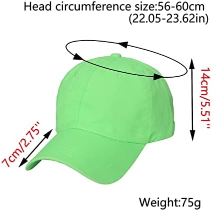 Femaleенска летна обична цврста цврста флуоресценција боја на бејзбол капа за прилагодување на капачињата за капаци на капа, мекиот врвен бејзбол
