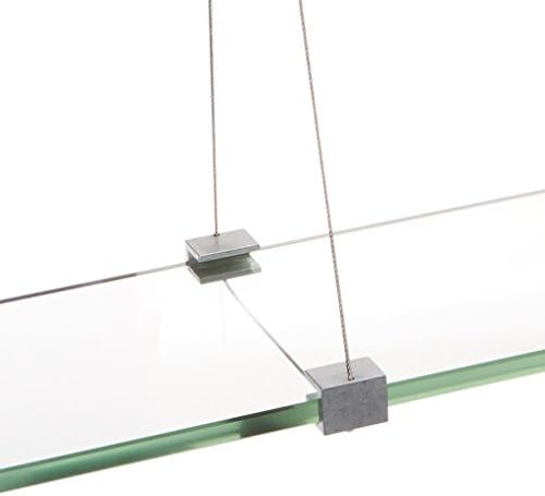 Стаклена полица Spancraft стаклена кран, четкан челик, 4,75 x 30