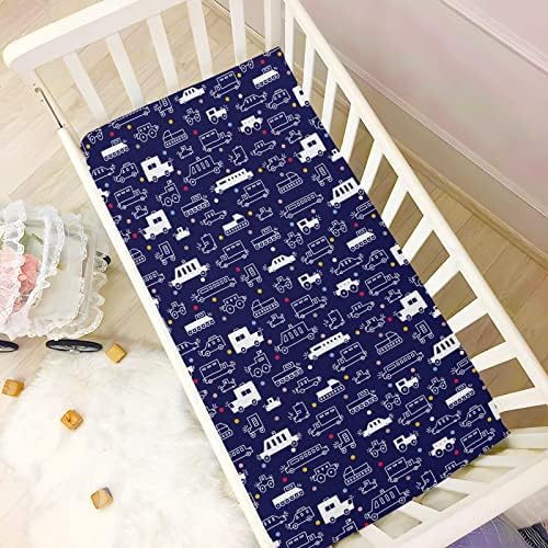 Опремени чаршафи за креветчиња, симпатичен лист за бебешки креветчиња за момчиња девојчиња, прицврстена облека за постелнина за