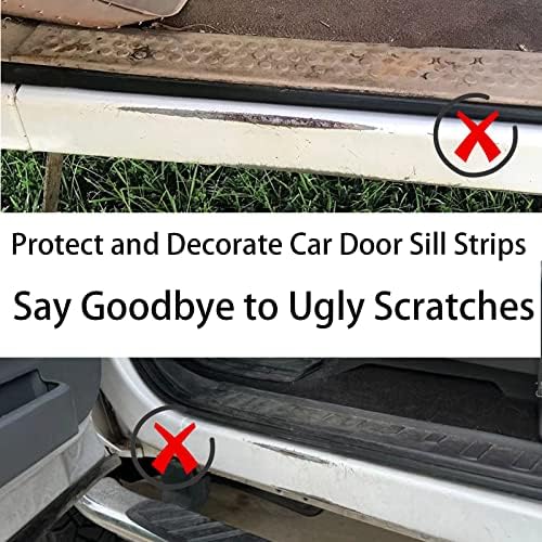 4 парчиња автомобил врата за заштита на врата за заштита на јаглеродни влакна налепница за налепници на врата од врата, декорација