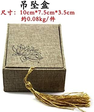 Анкус висококвалитетна ленена кутија За Приврзоци, кутија за накит, пакување накит . големина: 10Х7, 5Х 3см