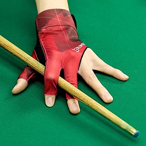 Нараквица на Билијард на Липси | 3 прсти нараквици за базени Билијард, лева рака на ракавици | Sport Shaw Show Rocks за жени мажи Билијард стрелци