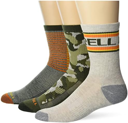 Мерел Машки и жени рециклирани секојдневно полу -перничиња чорапи 3 пакети - Репревиран опсег за поддршка на лак и мрежа за дишење