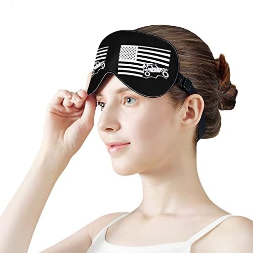 Американско Знаме Офроуд Маска За Спиење Мека Маска За Очи Со Врзани Очи Со Прилагодлив Ремен За Мажи Жени