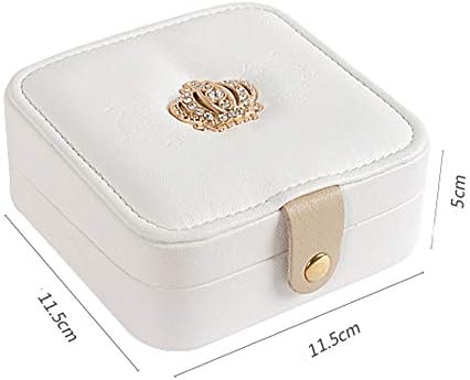 Без лого MJCSNH Преносен накит кутија за накит кутија за накит единечен слој едноставна кутија за накит, кутија за складирање на накит,