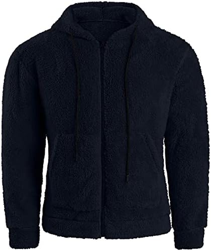 Adssdq zip up hoodie men, плажа мантии мажи со долг ракав зима плус големина мода опремена јакна за ветерници со целосен ZIP12