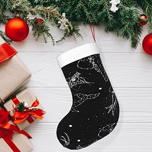 Augenserstan Christmas Codrings Constellation Elephant Deer Кит двострана камин што виси чорапи