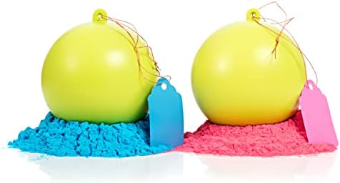 Ultimate Party Supplies Ride Откријте жолто целна топка 2 пакет | Пинк и сина сет | Топки за пукање во прав | Пол открива идеи за партии