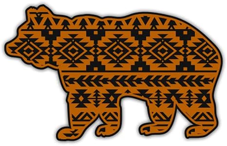 Југозападен мечка племенски дизајн Аризона - 5 Винил налепница - за лаптоп за автомобили I -рампа - Водоотпорна декларација