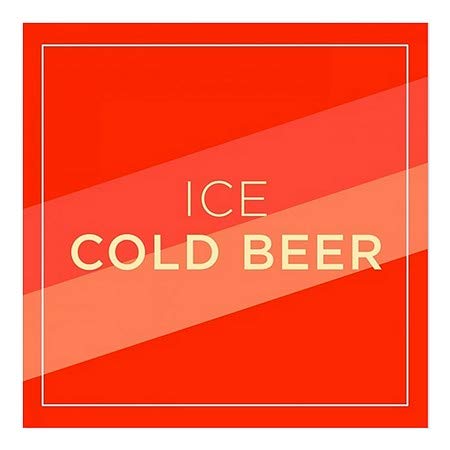 CGSignLab | „Ледено ладно пиво -Модерна дијагонала“ прозорец за лепење | 12 x12