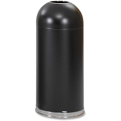 SAFCO производи 9639BL Отворен врв на отпад од купола, 15-галон, црна боја