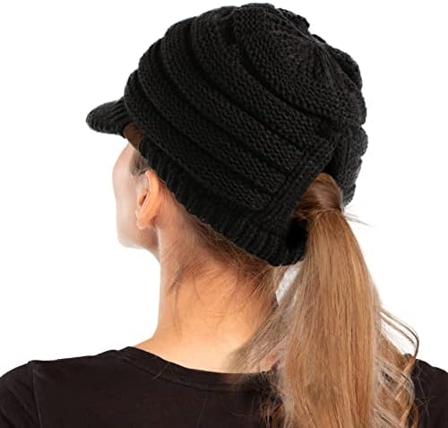 C.C HatsandScarf ексклузиви женски ребрести плетени капа со чизми