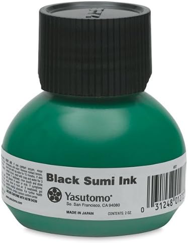 Yasutomo yasutomo sumi Ink јапонски бокују црно 2 мл