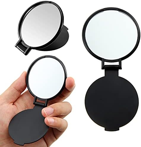 Yalikop Round Mirror Компактно огледало мини преклопување на огледало Преносно тркалезно огледало огледало за жени девојки кои патуваат