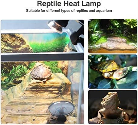 Pawhits reptile топлинска ламба UVB UVA reptile светло со стегач 360 ° ротирачки прилагодливи за гуштери желки