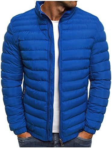 ADSSDQ Зимски јакни за мажи, одмор за надворешни работи за одмор, плус големина зимска мода со долга ракав јакна од средна