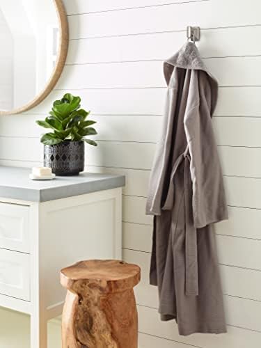 Amerock BH36010G10 | Четкана никел единечна облека кука | 2-5/8 in. Држач на пешкир со должина | Хајленд Риџ | Кука за крпа за бања | Хардвер за бања | Додатоци за бања
