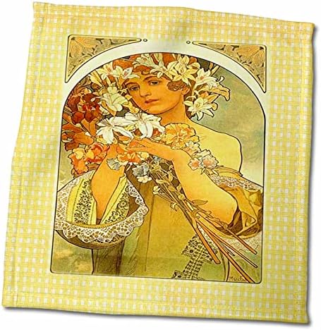 3drose Florene - Art Deco and Art Nouveau - Печатење на Мучас Цвет дама уметност - крпи