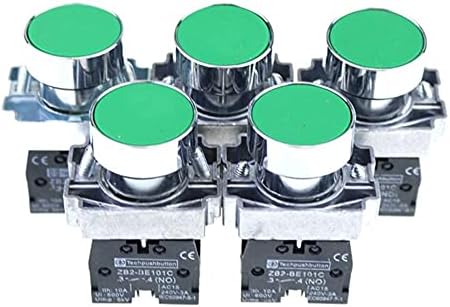 UNCASO 5PCS/LOT XB2 BA31 XB2-BA31 Зелен самостојно ресетирање Моментно испитување на копчето 1 N/O рамен прекинувач за копче Заменете