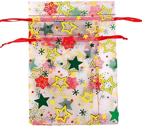 ДОИТУЛ 10 парчиња Божиќни Чанти За Складирање Торбички За Подароци Со Врвки Торбички За Накит Торбички За Чување Свадби Торбичка