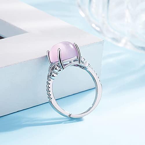 Ветувачки прстени за жени розови скапоцени камења прстен за ангажман на пеперутка за жени моден накит Популарни додатоци за сопругата