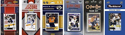 C&I Collectables NHL NASHVILLE Predators Men's 6 различни сетови за лиценцирани картички за трговија, бело