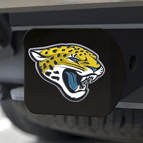 FanMats 22571 Jacksonville Jaguars Black Metal Hitch Cover - 3D амблем во боја