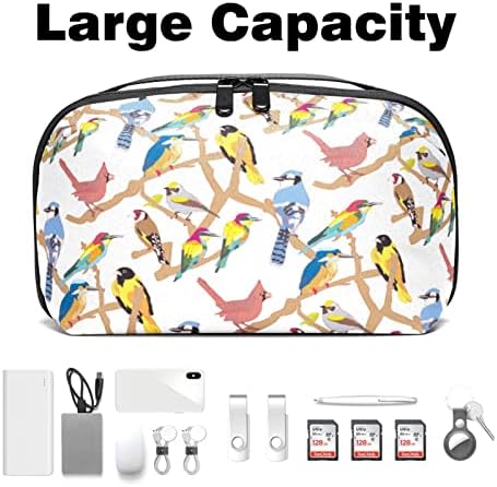 Преносни Електронски Торбички За Организатори Торби За Чување Кабли За Патување Со Птици За Хард Дискови, USB, SD Картичка, Полнач, Банка За Напојување,