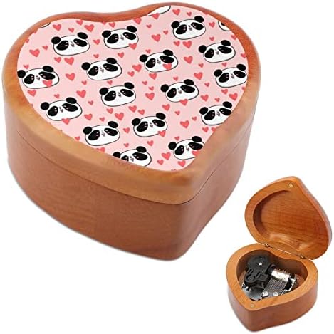 Музичка кутија за часовници за срцеви чамци гроздобер и дрвена форма во форма на срцеви кутии подароци