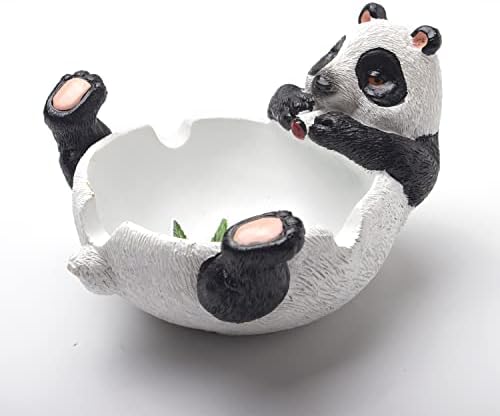 Bigstong симпатична панда од пепел, тркалачки фиока за пепел, панда, додатоци за ашрети подароци за жени мажи дома 420 декор фенси пепелник