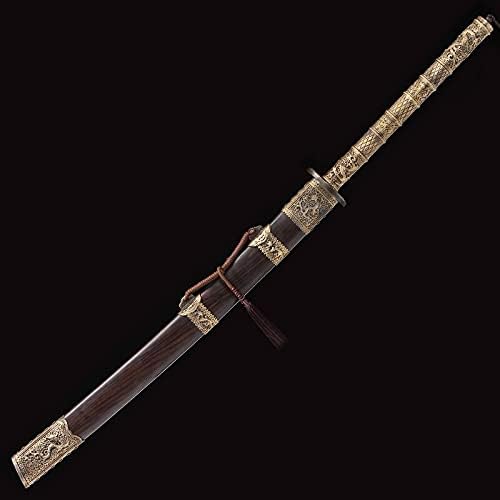 GLW рачно изработен меч Спада во Acciaio Reale Spada Tradizionale Cinese Kangxi T10 Acciaio argilla Temperation Full Tang Blade