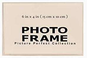 Рамки за фото штанд - 6x4 инчен чист акрилен дисплеј, наклон на хоризонтална слика или знак на знак за приказ со инсерти - 12 брои