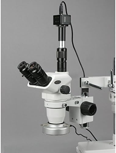 Амскоп ЗМ-4ТН Професионален Тринокуларен Микроскоп За Стерео Зумирање, Окулари За Фокусирање EW10x, Зголемување 6,7 X-45X, 0,67