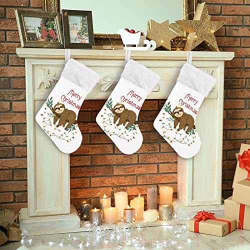 Божиќни чорапи на Алаза Среќна Божиќна картичка со симпатична мрзлива класична персонализирана големи декорации за порибување за семејни празнични