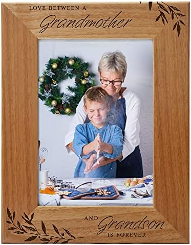 Loveубовта помеѓу баба и внук е засекогаш - Рамки за слики за баби, внуци, подароци за рамки за баби и дедовци, подарок, врежана