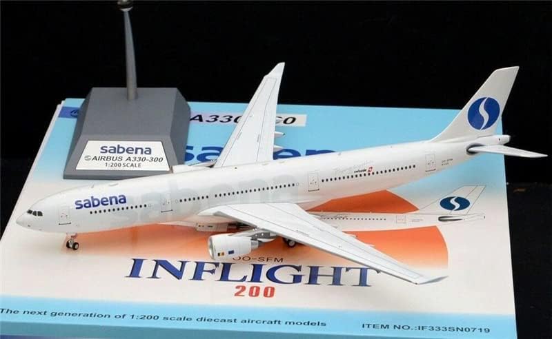 Inflate 200 Sabena Airbus A330-300 OO-SFM со Stand Limited Edition 1/200 Diecast Aircraft претходно изграден модел