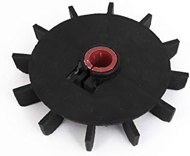 X-Ree 15 mm Внатрешен дијаметар Пластика 12 колонисти моторни вентилатор за замена на тркалото Црно (Reemplazo de la rueda de la Palete