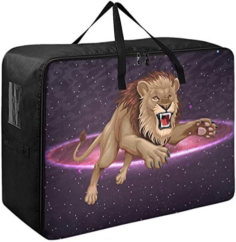 Торба за складирање на облека Емилор подложена на ватенка - Голем капацитет Галакси, лути лав, скокачки организатори, торба со патенти